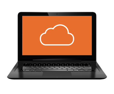 Laptop connected to the Cloud