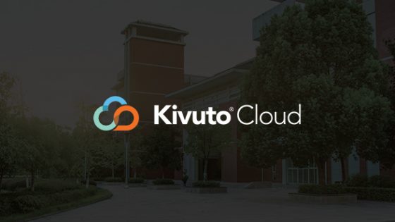 Featured Image - Kivuto Cloud logo with background of a school campus