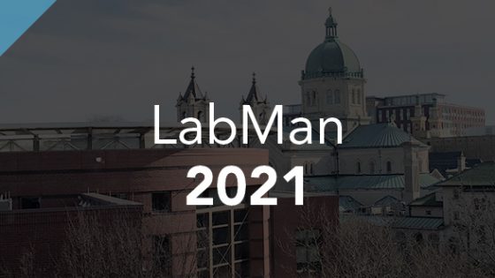 Featured Image - Event LabMan 2020 with dark background of institution