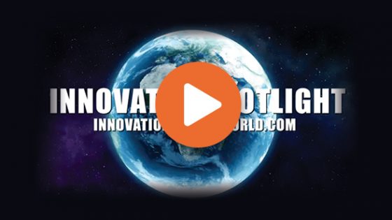 Featured Image - Innovators Spotlight text on globe with play button icon on top