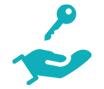 Icon - Hand holding key