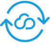 Icon - Cloud Symbol with Circular Arrows